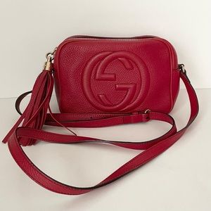 Authentic Gucci Disco Crossbody Red